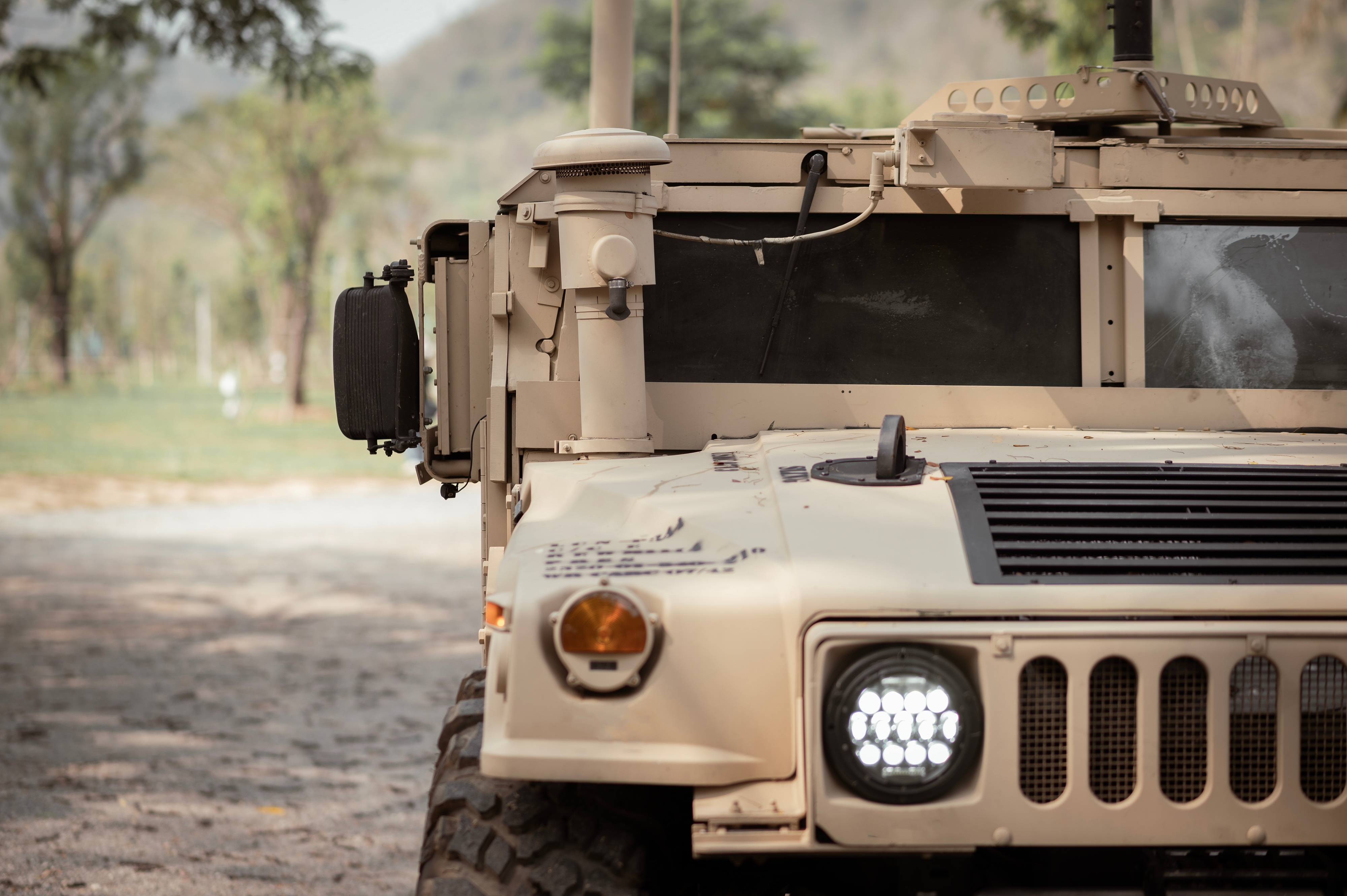 United States Army armored vehicle in a military operation